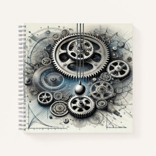 Mechanical Physics Gears, Motion & Diagrams Notebook
