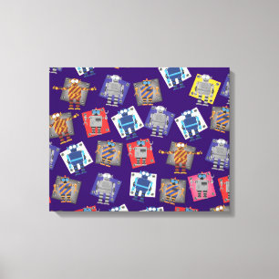 Mechanical Robot Cartoon Canvas Print