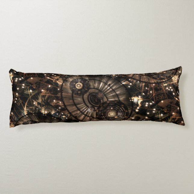 Mechanical Steampunk Zodiac Constellations Body Cushion (Back)