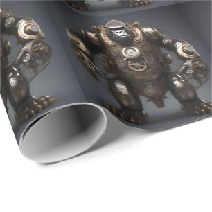 Mechanical Steampunked Gorilla, Wrapping Paper