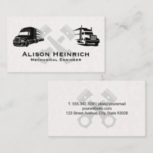 Mechanical Technology   Pistons   Semi Trucks Business Card