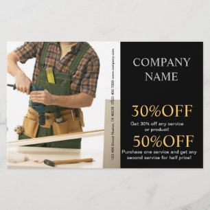 Mechanical Tools Construction Carpentry carpenter Flyer