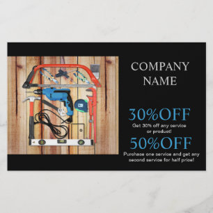 Mechanical Tools Handyman Carpentry Construction Flyer