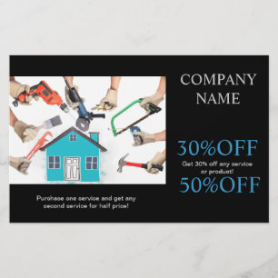 Mechanical Tools Handyman Carpentry Construction Flyer