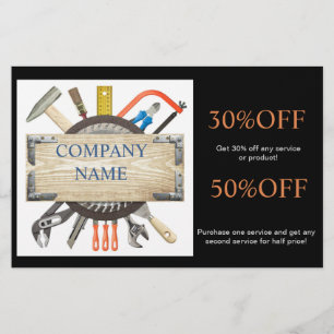 Mechanical Tools Handyman Carpentry Construction Flyer