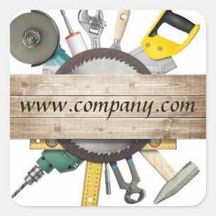 Mechanical Tools Handyman Carpentry Construction Square Sticker