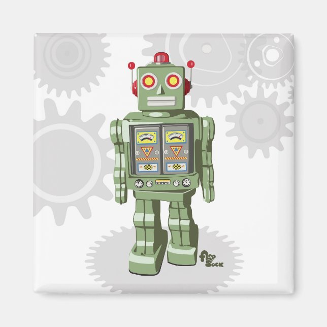 Mechanical Toy Robot Magnet (Front)
