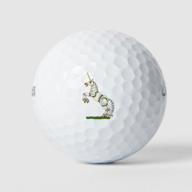 Mechanical Unicorn Golf Balls (Front)