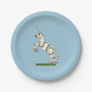 Mechanical Unicorn Paper Plate