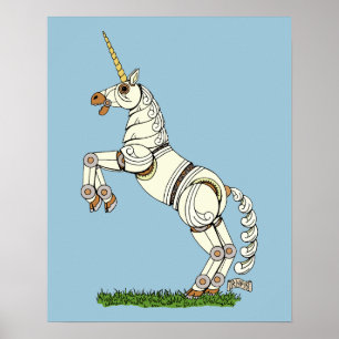 Mechanical Unicorn Poster