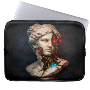 Mechanical Venus: Cyberpunk Statue Art Laptop Sleeve