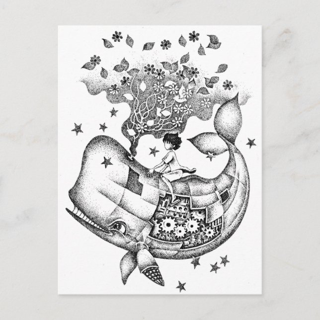 Mechanical whale postcard (Front)