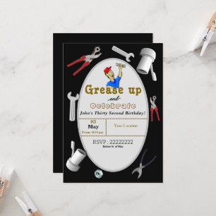 Mechanic's Birthday  Invitation