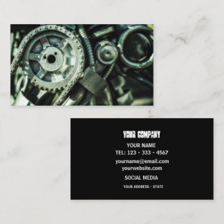 Mechanics Machine Worker Business Card