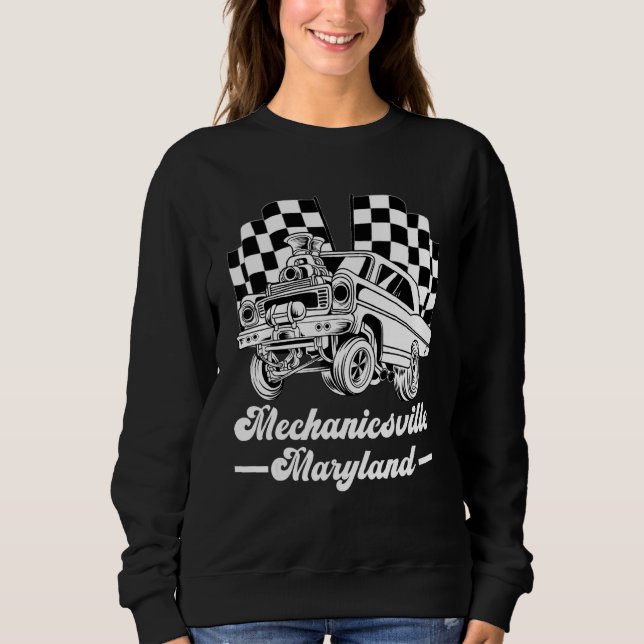 Mechanicsville Maryland Vintage Gasser Nostalgic D Sweatshirt (Front)