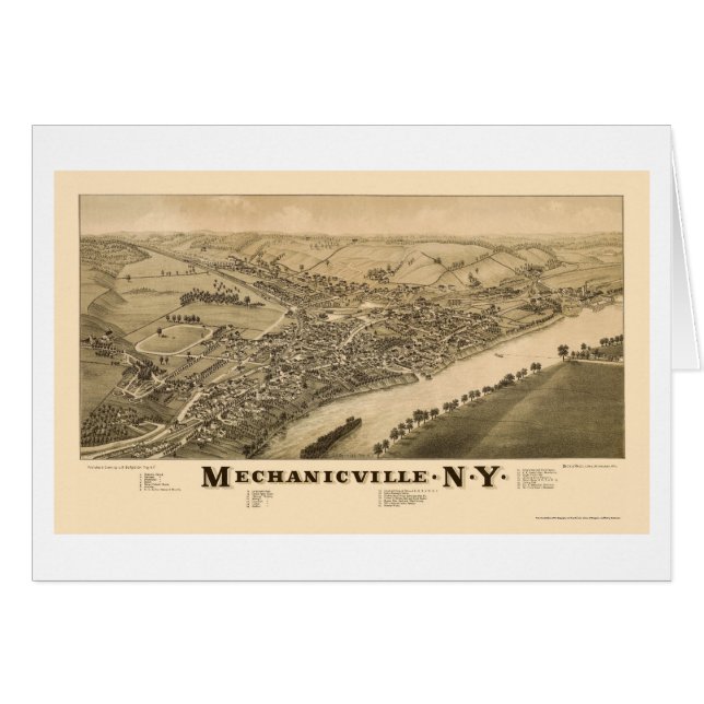 Mechanicville, NY Panoramic Map - 1885 (Front Horizontal)