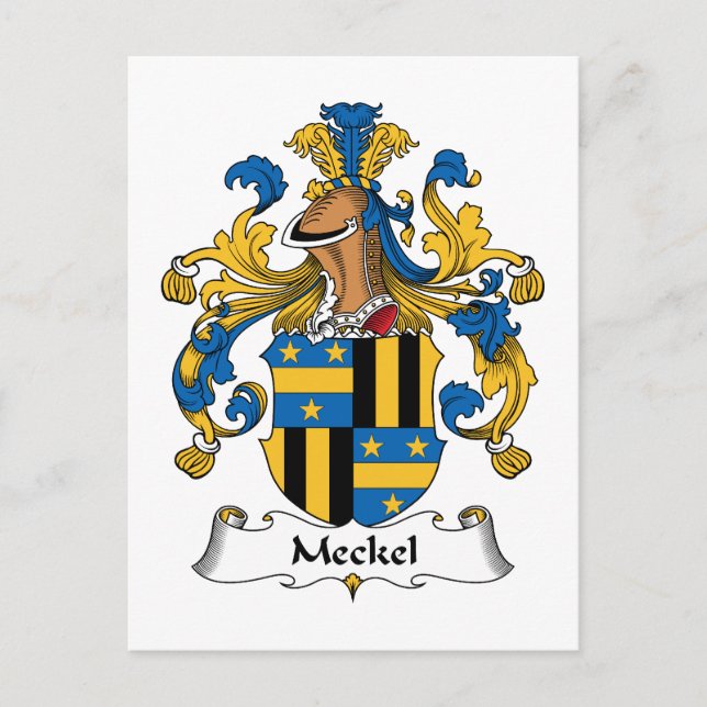 Meckel Family Crest Postcard (Front)