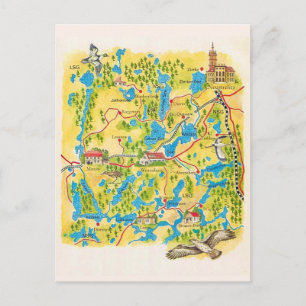 Mecklenburg Lake District Germany Postcard