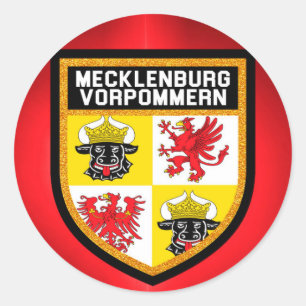 Mecklenburg-Vorpommern Flag Classic Round Sticker