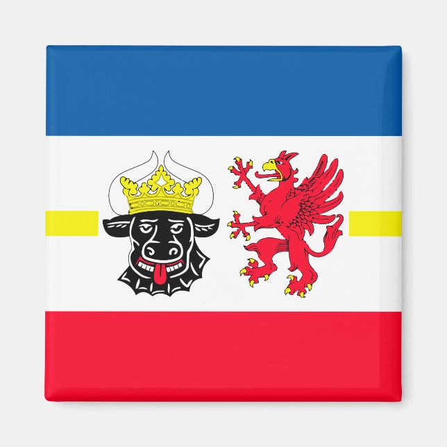 Mecklenburg-Vorpommern flag Magnet (Front)