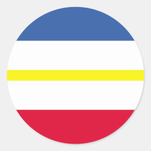 Mecklenburg Western Pomerania flag germany state Classic Round Sticker