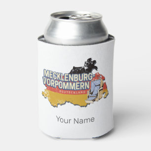 Mecklenburg-Western Pomerania Vinateg Map Germany Can Cooler