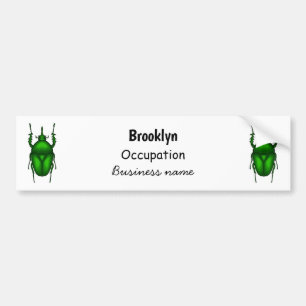 Mecynorhina torquata bug cartoon illustration bumper sticker