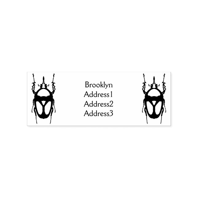 Mecynorhina torquata bug cartoon illustration  rubber stamp (Imprint)