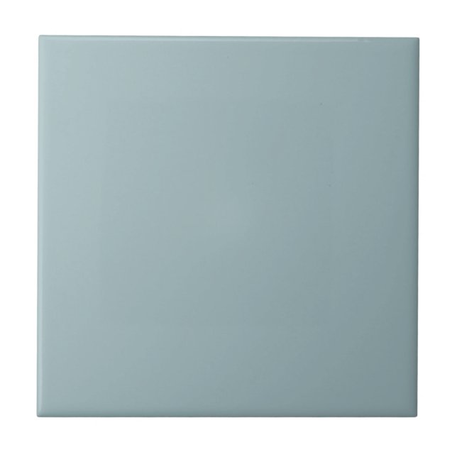 Med blue solid colour tile (Front)