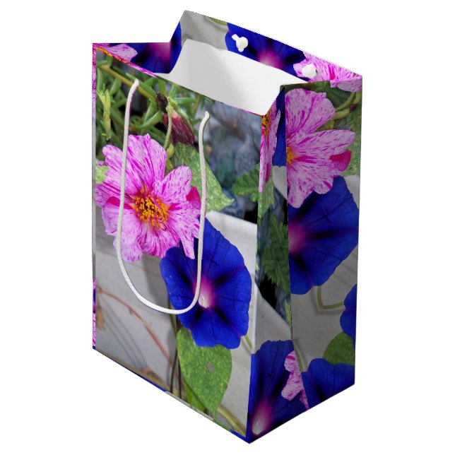 Med Gift Bag Portulaca & Morning Glory (Front Angled)