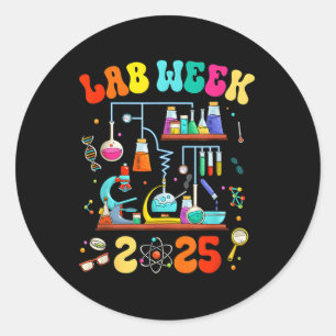 Med Lab Tech Lab Week 2025 Mystery Machine Of Diag Classic Round Sticker