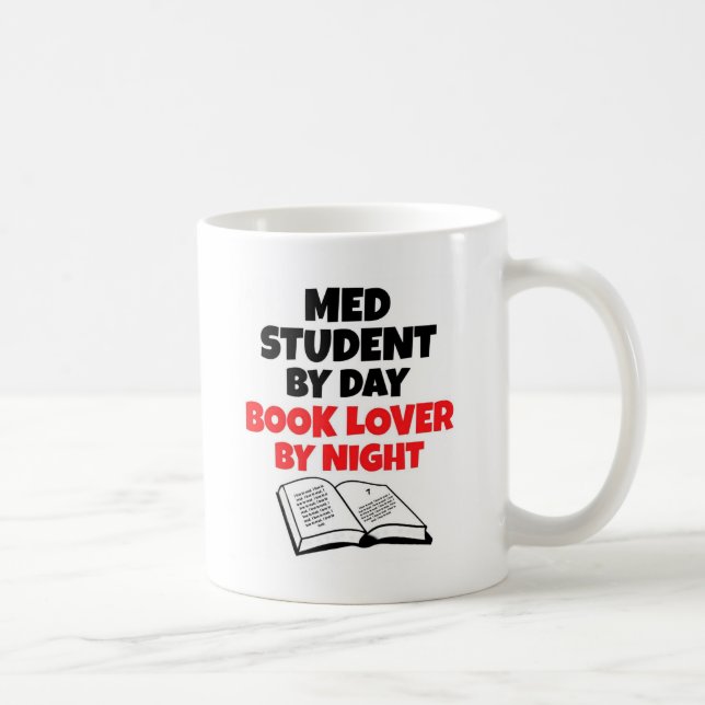 Med Student by Day Book Lover by Night Coffee Mug (Right)
