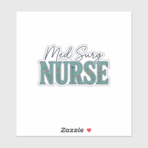 Med Surg Nurse Floral Vintage Engraving Design_1