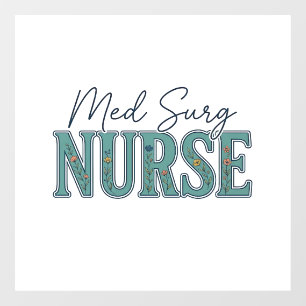 Med Surg Nurse Floral Vintage Engraving Design_1