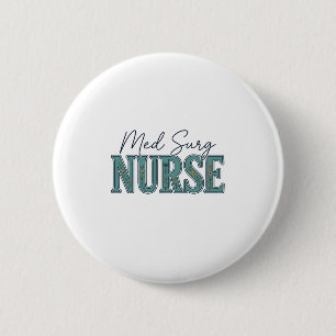 Med Surg Nurse Floral Vintage Engraving Design_1 6 Cm Round Badge