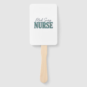 Med Surg Nurse Floral Vintage Engraving Design_1 Hand Fan