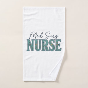 Med Surg Nurse Floral Vintage Engraving Design_1 Hand Towel