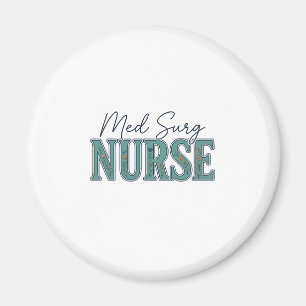 Med Surg Nurse Floral Vintage Engraving Design_1 Magnet