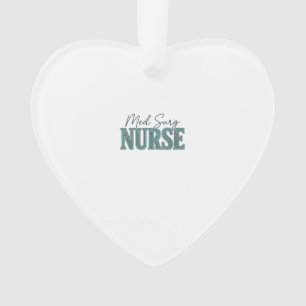 Med Surg Nurse Floral Vintage Engraving Design_1 Ornament