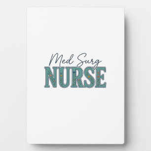 Med Surg Nurse Floral Vintage Engraving Design_1 Plaque
