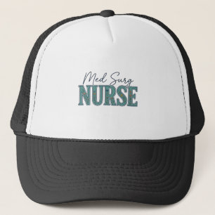 Med Surg Nurse Floral Vintage Engraving Design_1 Trucker Hat
