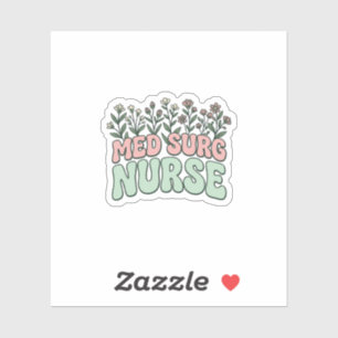 Med Surg Nurse Floral Vintage Vector Design_1