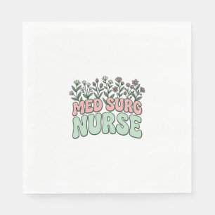 Med Surg Nurse Floral Vintage Vector Design_1 Napkin