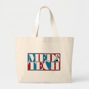 MED TECH LABORATORY BLOCK LOGO LARGE TOTE BAG