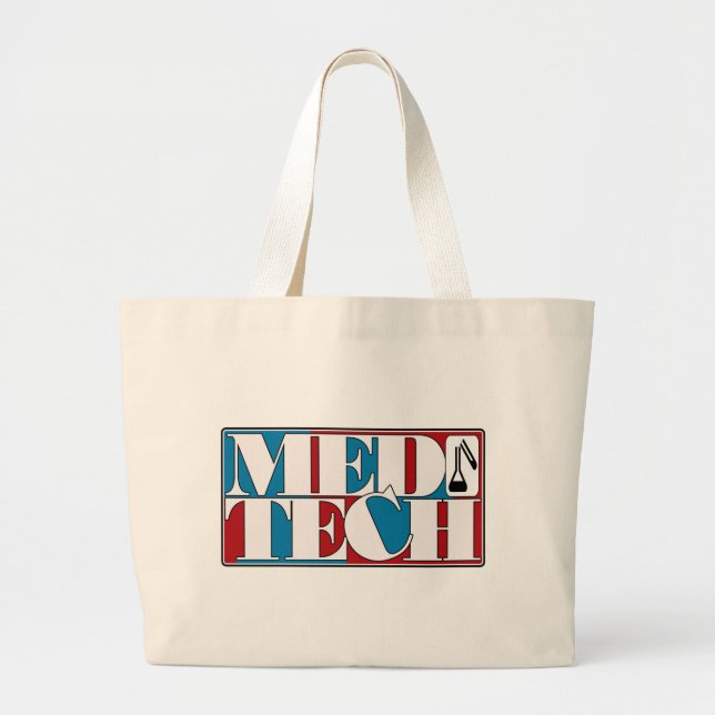MED TECH LABORATORY BLOCK LOGO LARGE TOTE BAG (Front)