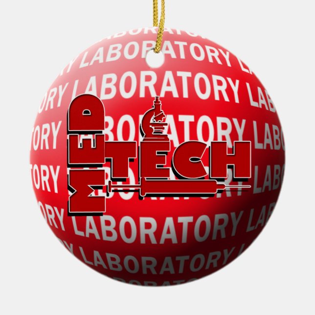 MED TECH LABORATORY CHRISTMAS ORNAMENT (Front)
