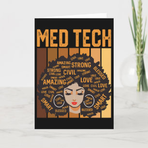 Med Tech Powerful Black History Month Black Pride  Card