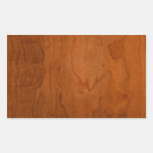 Med Wood Grain Rectangular Sticker