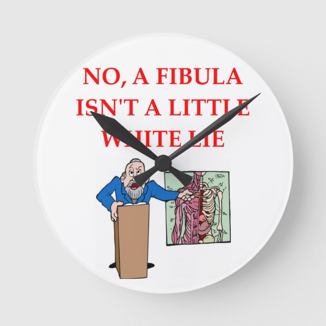 med xchool joke round clock (Front)