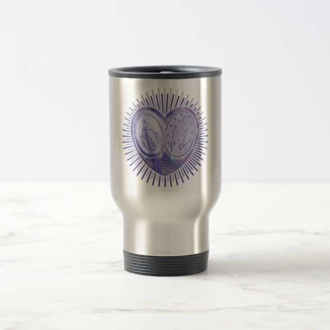 medaille miraculeuse / Wunderbare Medaille Travel Mug (Center)